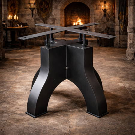 Vermont smeedijzer tafelpoot (ronde tafelbladen)