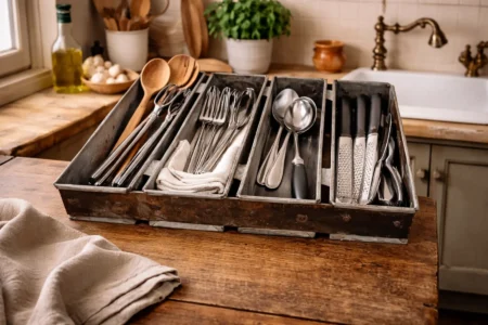 Oude bakblikken set van 4