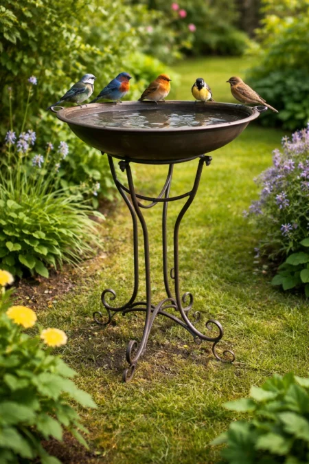 Vogeldrinkbak op poot