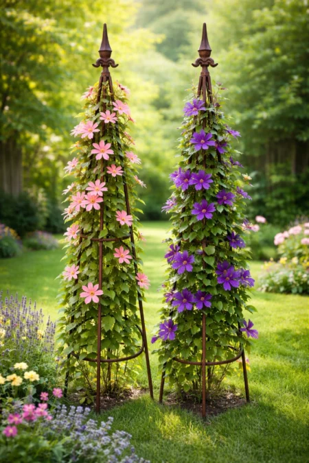 Tuinobelisk roest – klimplanten steun